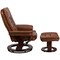 Emma and Oliver Multi-Position Stitched Recliner & Ottoman with Swivel Base